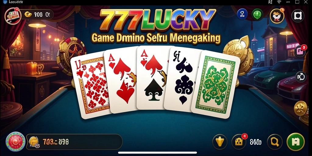 Screenshot gameplay <strong>777LUCKY</strong> menampilkan keseruan permainan domino.