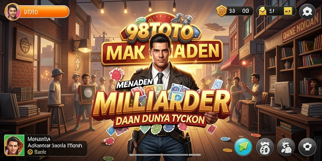 Tampilan screenshot utama 98TOTO yang menunjukkan aksi gameplay Tycoon.
