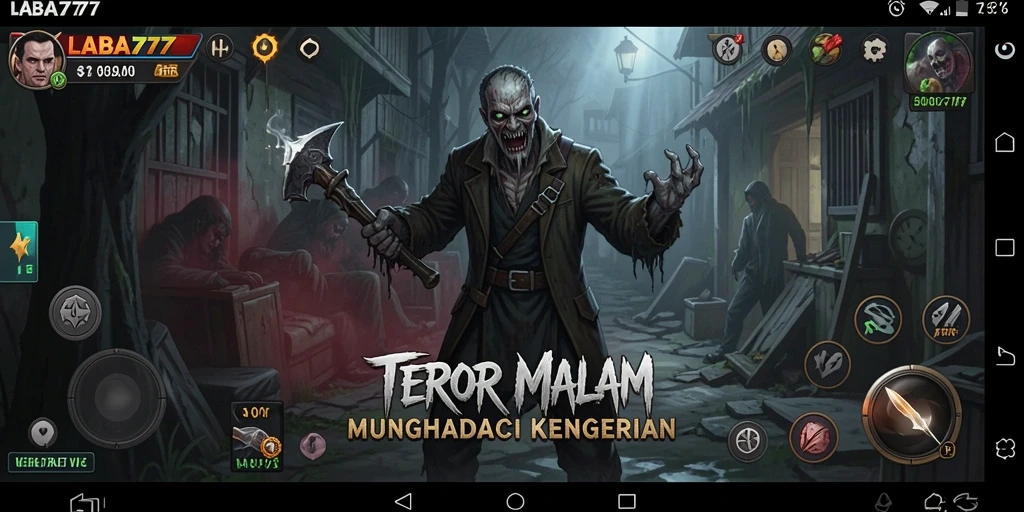 Menampilkan gameplay seram dari LABA777 dengan suasana mencekam.