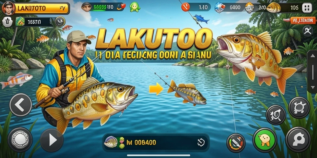 Tangkapan ikan besar dalam gameplay LAKUTOTO.