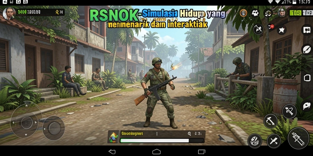 Tampilan gameplay RSNOK yang menyerupai kehidupan nyata.